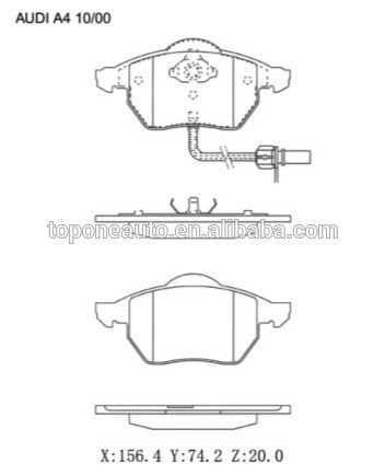 Best Quality Brake Pad For Audi GDB1488 4B0 698 151 N 4B0 615 116 F 8E0698151F