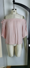 Wholesale Women's Pink Off-Shoulder Top