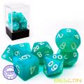 Bescon Moonstone Dice Set Turquoise, Bescon Polyhedral RPG Dice Set Moonstone Effect