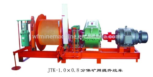 0.8m drum width small type hoist winder used in mine