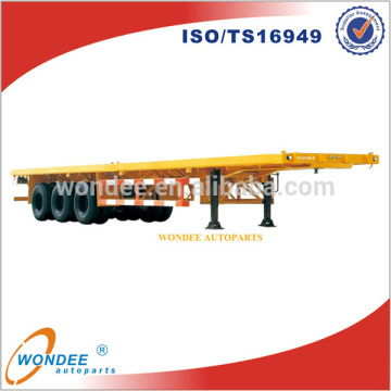 Wondee Hot Sale Fuwa Three Axle Flatbed Semi Trailer