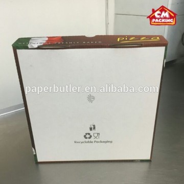 custom white pizza box /popular disposable corrugted pizza box