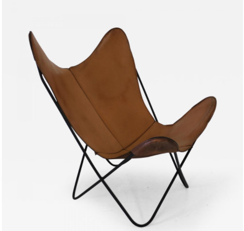 Hardoy butterfly chair by metal frame