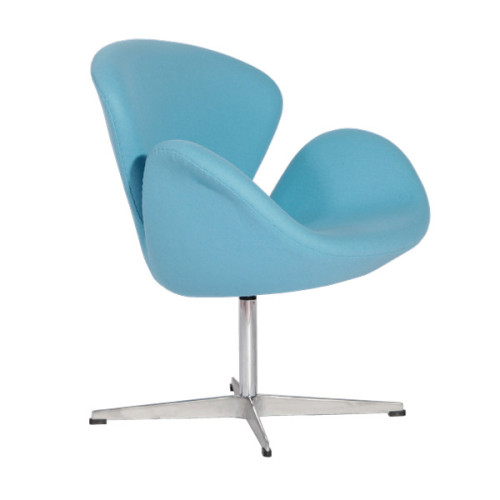 Modern classic designer chair Swan Chair sapphire fabric chair for living room