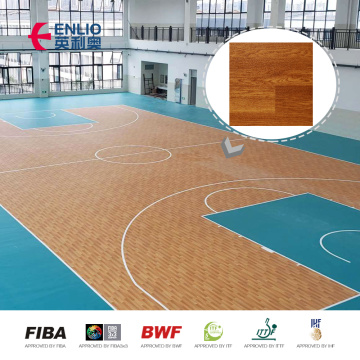 Schöne Kosten PVC Indoor Baketball Sport Floors Holzmuster Sport Mat