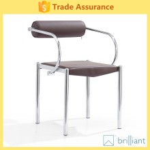 promote simple PVC Leather chair chromed carbon steel dining chair furniture SY-008