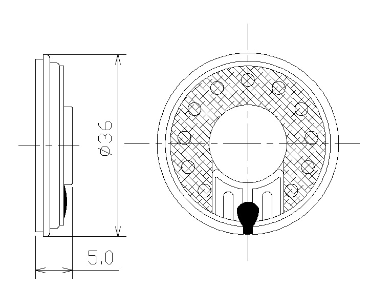 36 Mm Multimedia Micro Speaker / Mylar Speaker (YD36-4)