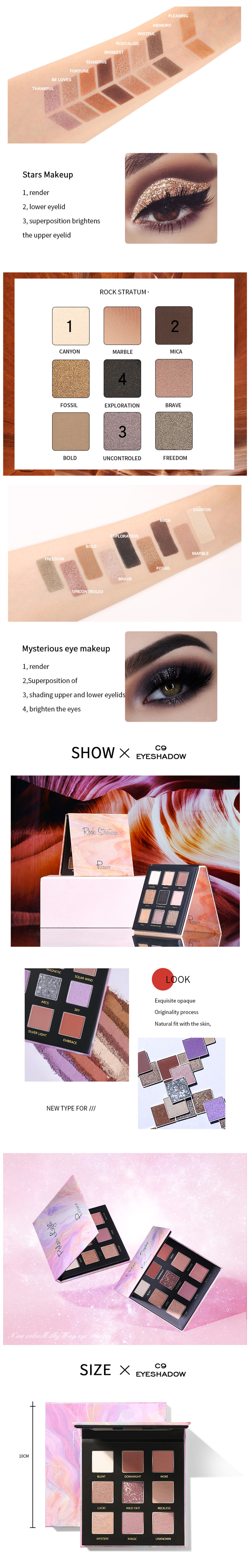 4 Smoky Warm Color Eye Shadows Glitter Makeup Nature Nude Earth Tone Waterproof Beauty Cosmetics High Pigment Powder Pallet