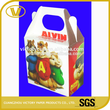 Customized cartoon food grade take away food packing box