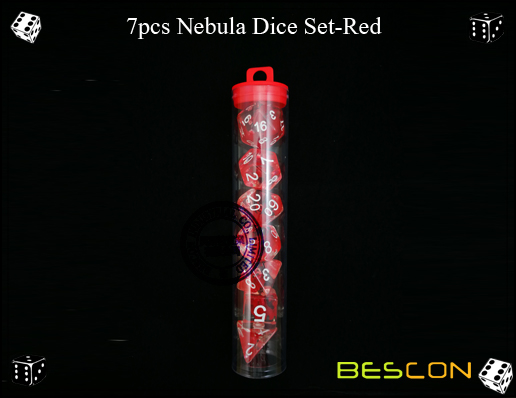 7pcs Nebelwürfel Set-Rot-5 7pcs Nebula Dice Set-Red-5