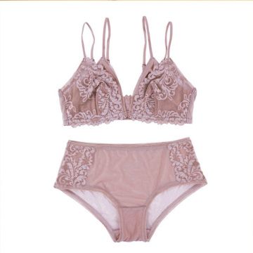 draadvrije bralette set met voorsluiting