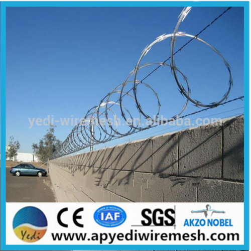 Anping yedi factory razor barbed military wire mesh fence