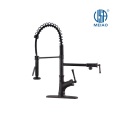 Black 304 Water Tap Pull-Out Sprayer Kitchen Faucet