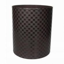 Black PU Waste Cans, Cardboard + Faux Leather/PU Material