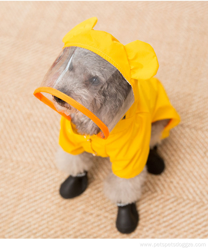 Pet Clothes Raincoat Four Feet Waterproof Pet Raincoat