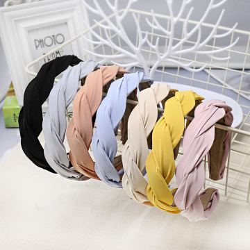 Korean Simple Solid Color Fabric Hairpin Hoop Hair Accessories