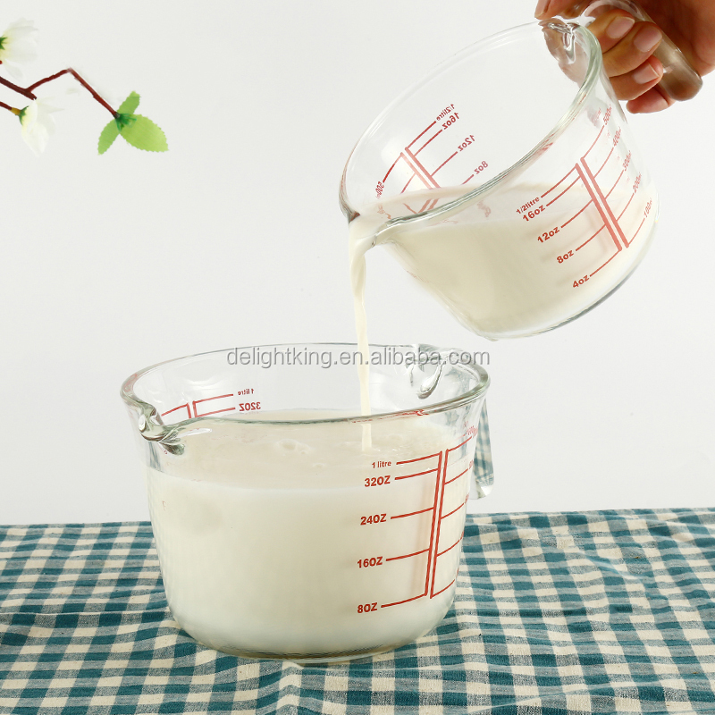 Glass Measuring Jar with Decal