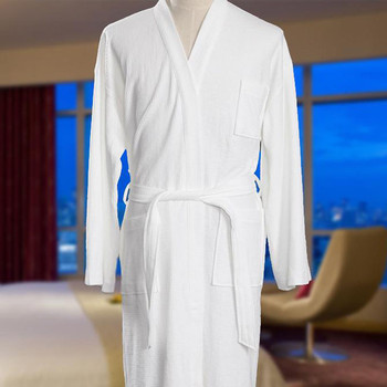 Knitted Waffle Bathrobe Thin Hotel Robe