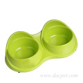 Anti slip anti overflow double dog bowl