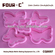 5pcs Plastic butterfly cookie cutters,animal biscuit cutters