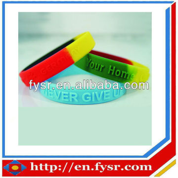 Embossed logo Bracelets /wristband (100% silicone)