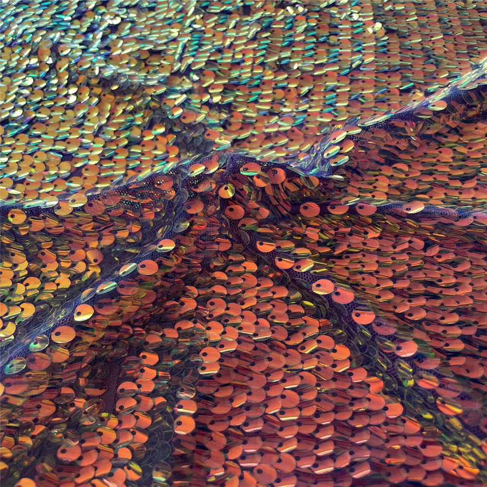 Fancy Unsmooth Mesh Sequins Spangle Fabric