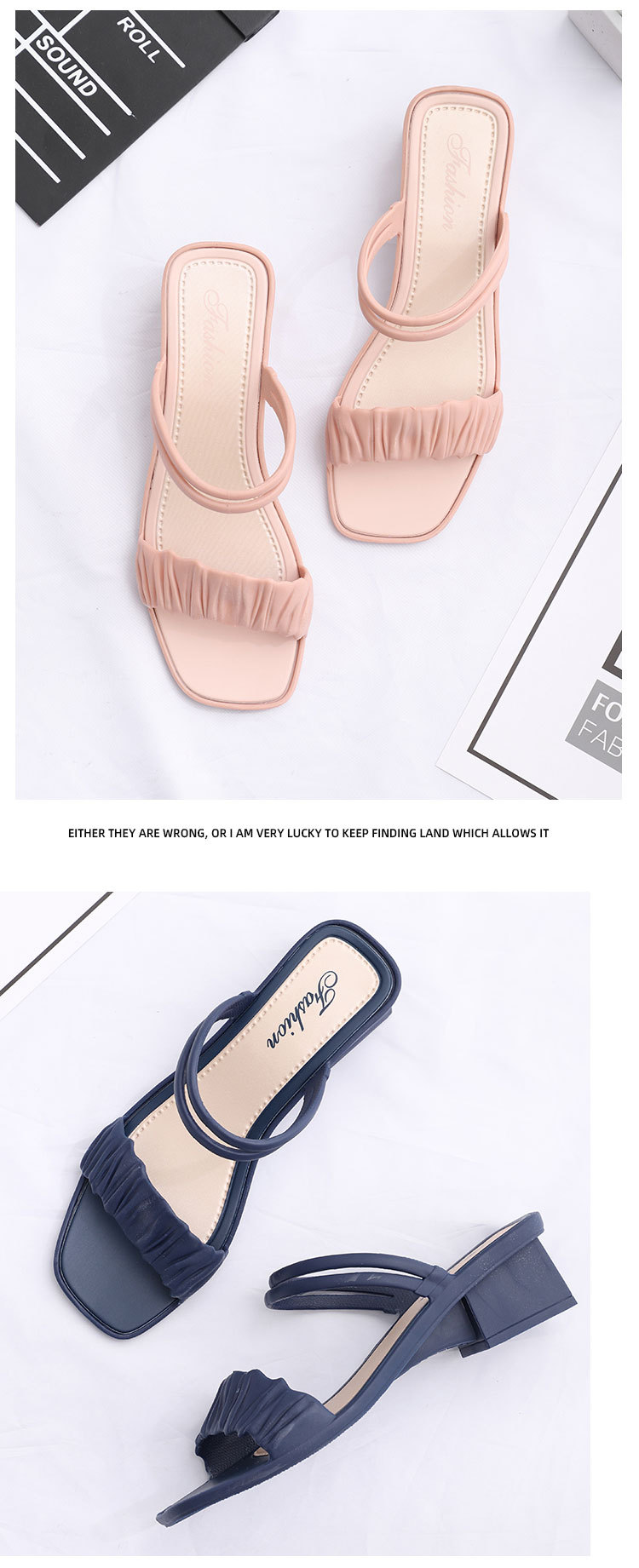 2021 Summer Beach Garden Fashion Sandals For Women Designer shoes Anti-Slip Sandals for women Mid-heel Sandals