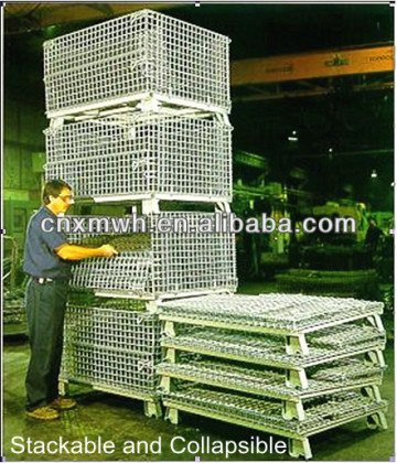 Stackable wire mesh storage bin