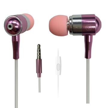 Soft Light and Durable In-ear Black Metal Earphone