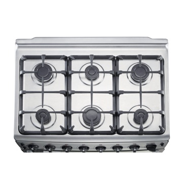 6 Burner Stainless Steel Gas Stove with Grill