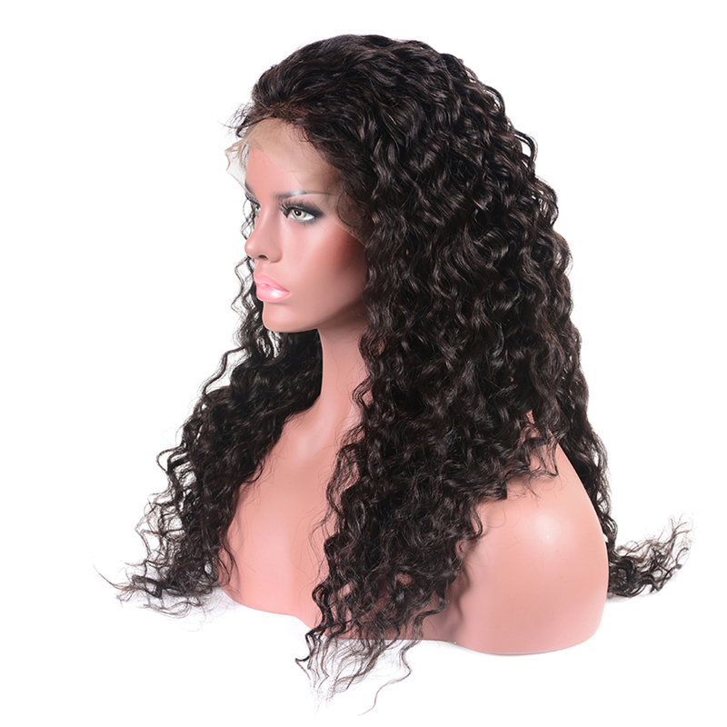 Lace Human Hair Wigs For Black Women Indian Virgin Hair Wigs Water Wave Lace Front Wigs With Baby Hair