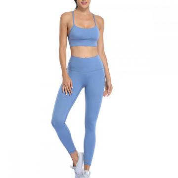 OEM zweiteiliges Yoga-Set mit hoher Taille für Frauen