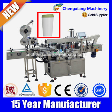 High speed top or side automatic labeling machine,big cup labeling on top machine,cup labeling on top machine