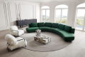 Jualan Panas Ins Gaya Long Fluff Long White Sofa Foshan Perabot Ruang Tamu Single Kerusi untuk Villa