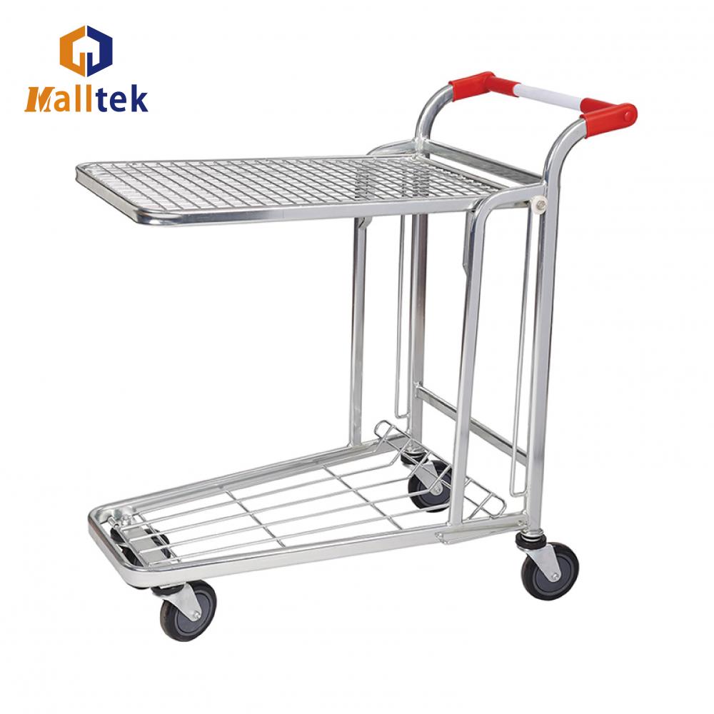 Double Layer Warehouse Cart Cargo Trolley