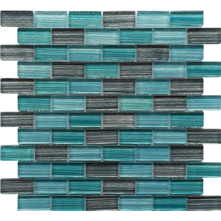 Blue Crystal Glass Mosaic Tiles for Swimming Pool Backsplash