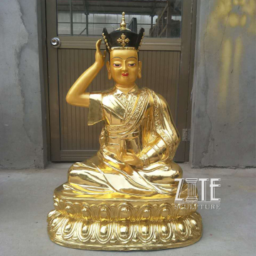 Hot Sale Gold Bronze Buddha Karmapa Statue