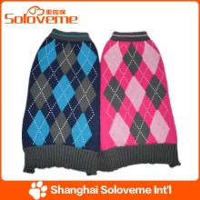 hot sale argyle elegant dog sweater custom pet clothing