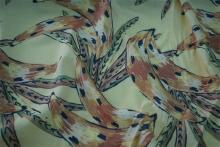 Rayon Polyester Slub Tencel Like Print Fabric