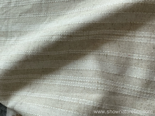 rayon linen polyester cotton stripe for summer