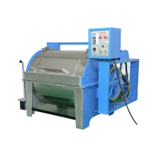Large horizontal denim commercial washing machine