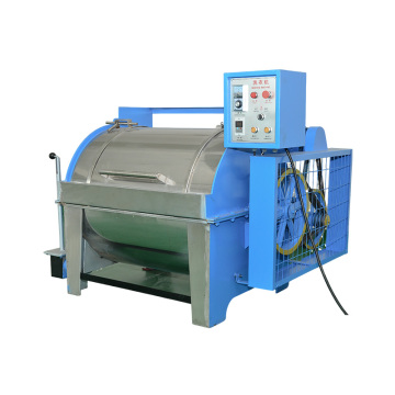 Large horizontal denim commercial washing machine