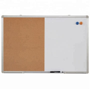 magnetic dry erase white board and cork board combo