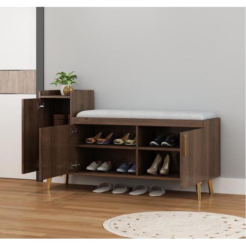 Living Room Entryway Wooden Shoes Bench Rack