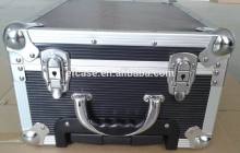 BLACK ALUMINUM TOOLBOX/TROLLEY MAKEUP CASE WITH WHEELS