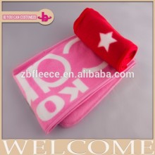 low price high quality warm soft fleece 200gm embroided scarf