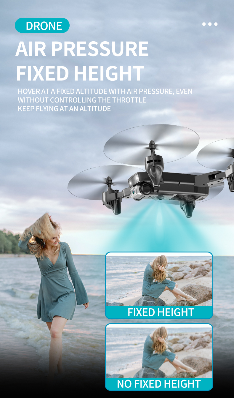 2020 new item CSJ S173 2.4G Wifi FPV Foldable Professional quadcopter drone 12mins flight With Camera Height Hold Mode