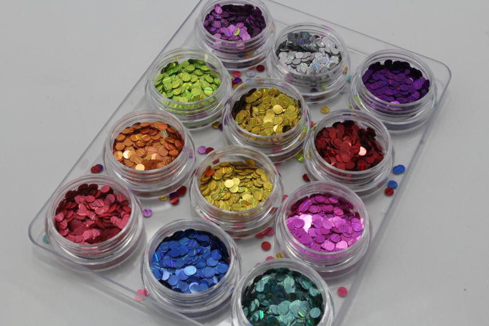 Hot selling!3D polyester laser glitter flake for nail art, make up,cloth decoration, ornament for all festival etc