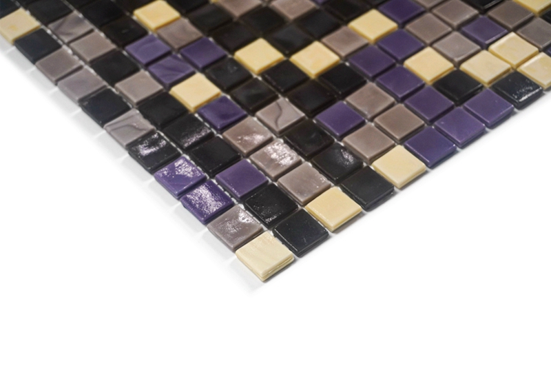 Mixed color glass mosaic tiles