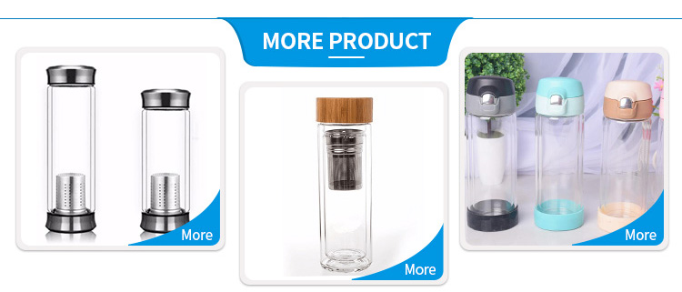 Portable Tea Bottle Separation Tea Water Double Wall Glass Bottle